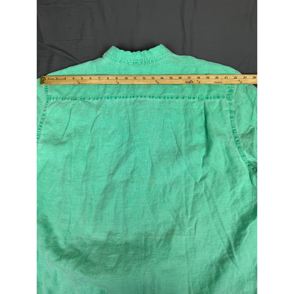 Tommy Bahama Relax Mens XXL Green 100% Linen Long Sleeve Button Up Shirt‎ - Picture 5 of 16